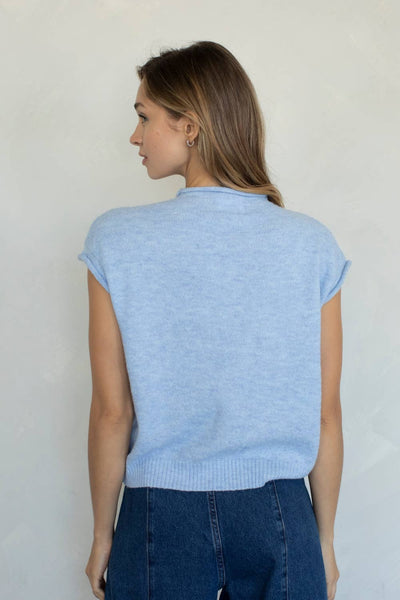Piper Vest Cardigan: LAVENDER / S