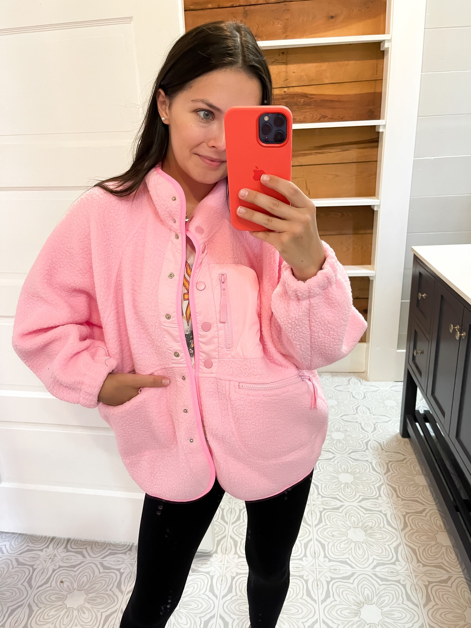 Bubblegum Pink Fleece Jacket