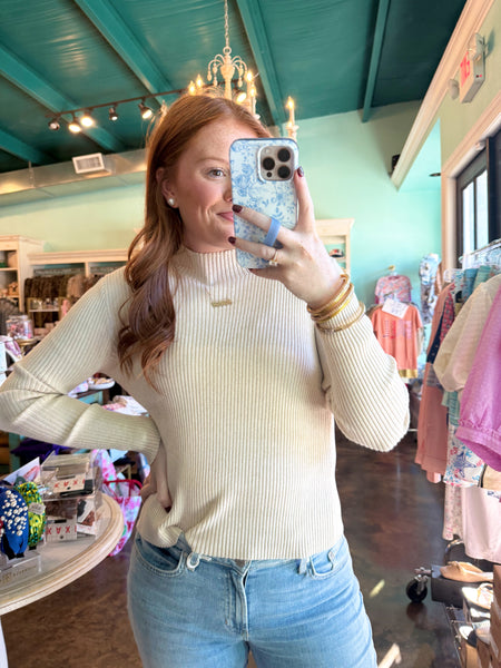 Holiday Shimmer Champagne Sweater