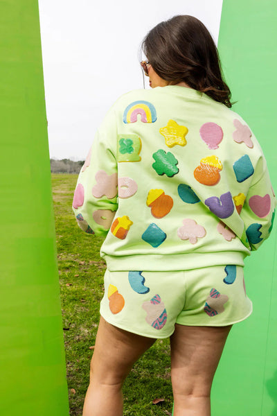 Neon Green Lucky Charms Shorts