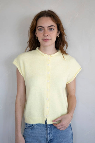 Piper Vest Cardigan: LAVENDER / S