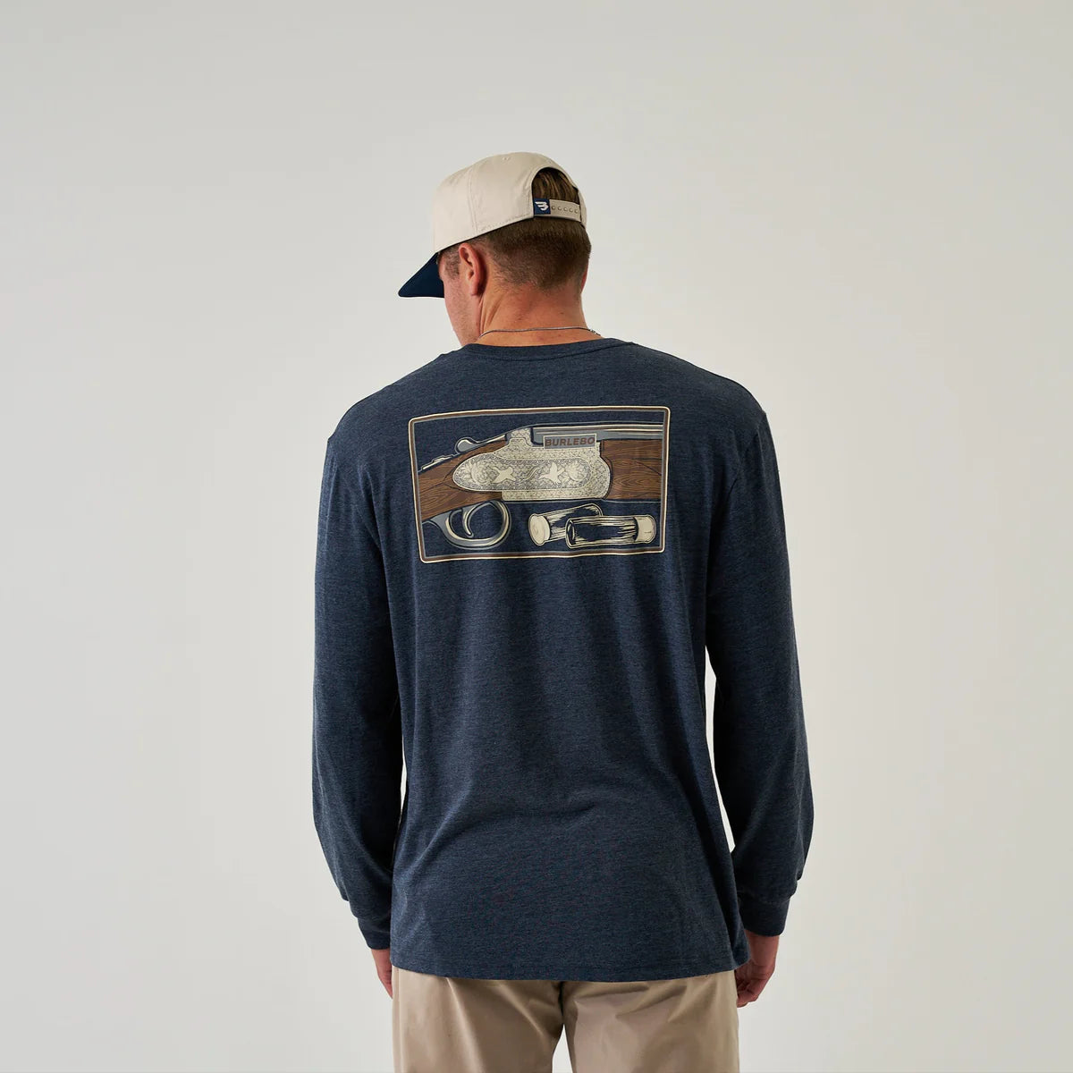 Burlebo Shotgun Long Sleeve Heather Navy