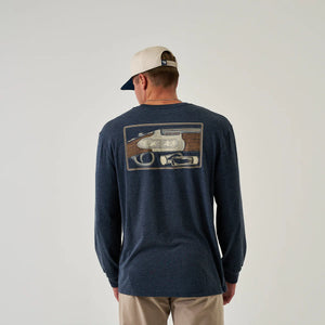 Burlebo Shotgun Long Sleeve Heather Navy