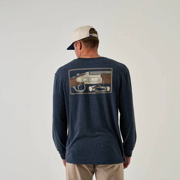 Burlebo Shotgun Long Sleeve Heather Navy