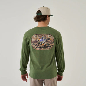 Ducks Flying In Long Sleeve Heather Olive