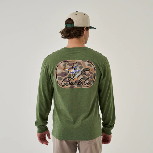 Ducks Flying In Long Sleeve Heather Olive