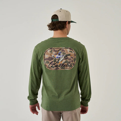 Ducks Flying In Long Sleeve Heather Olive
