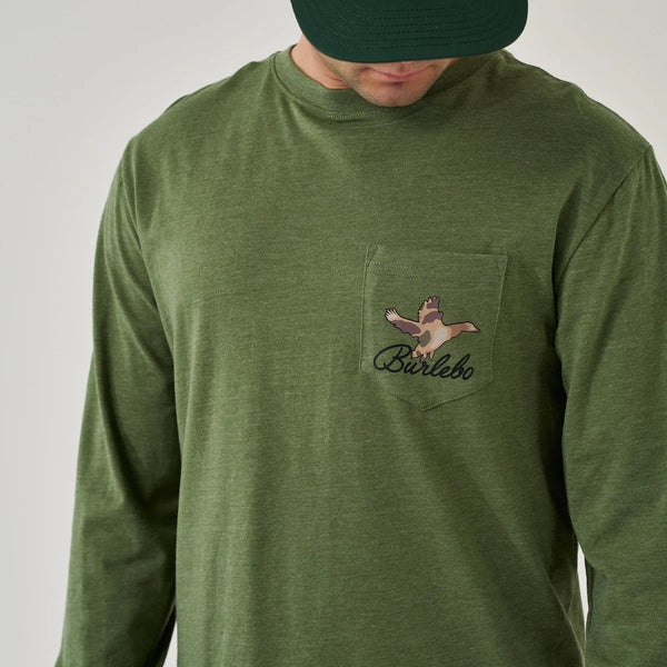 Ducks Flying In Long Sleeve Heather Olive