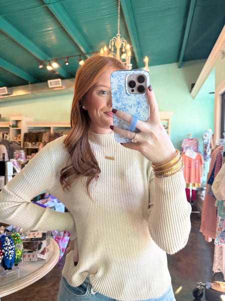 Holiday Shimmer Champagne Sweater