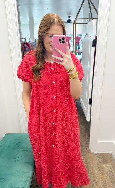 Charlie Dress Floral Red
