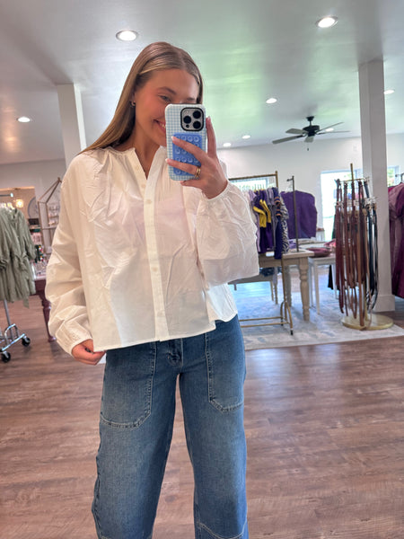 High Rise Cropped Wide Leg Medium