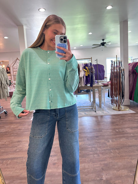 High Rise Cropped Wide Leg Medium