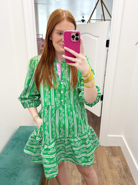 Mini Dress Riley Garden Lace Green