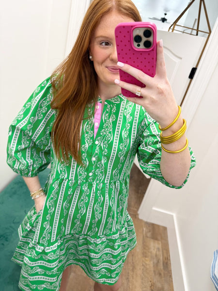 Mini Dress Riley Garden Lace Green