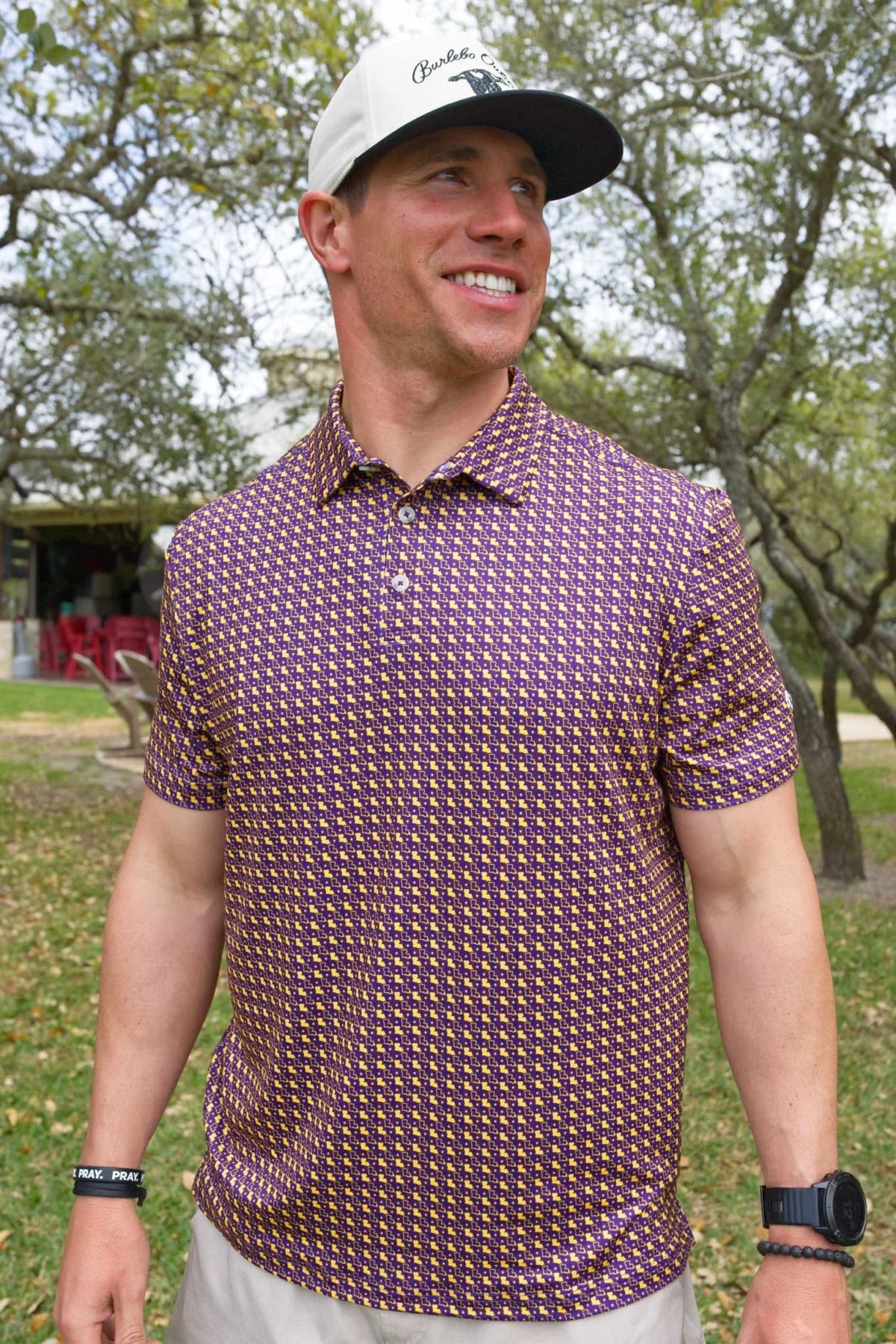 Burlebo Performance Polo- Louisiana Purple