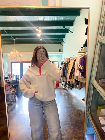 Multi Color Half Zip Sweater
