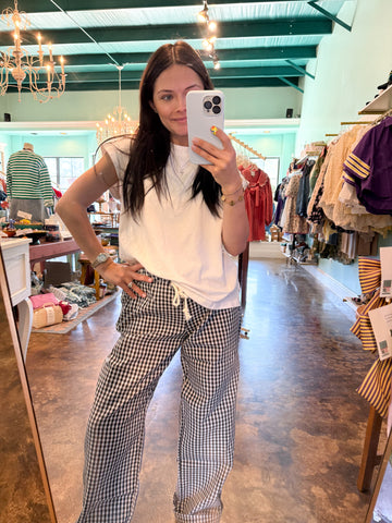 Black Gingham Pants