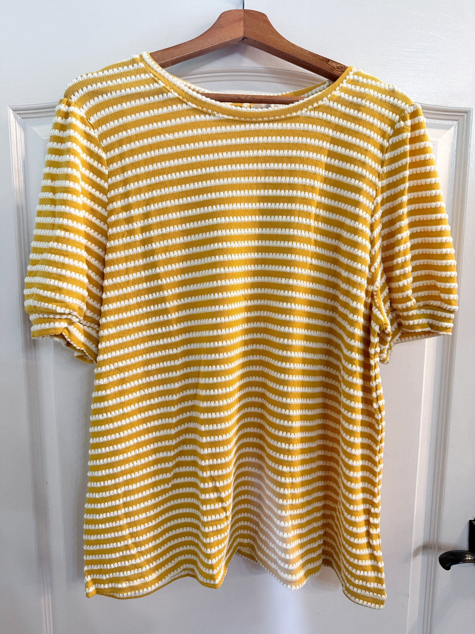 PLUS Mustard Stripe Short Sleeve