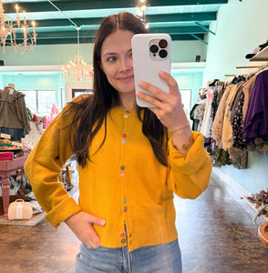 Mustard button Cardigan
