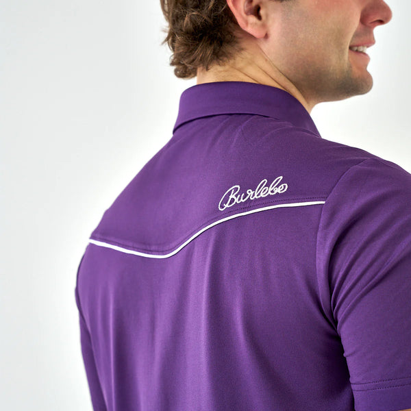 Pearl Snap Performance Polo Purple