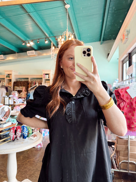 Black Puff Sleeve Dress