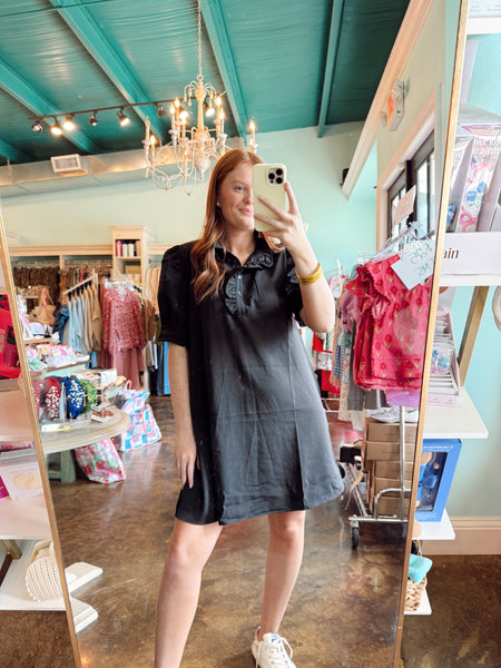 Black Puff Sleeve Dress