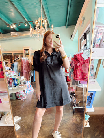 Black Puff Sleeve Dress