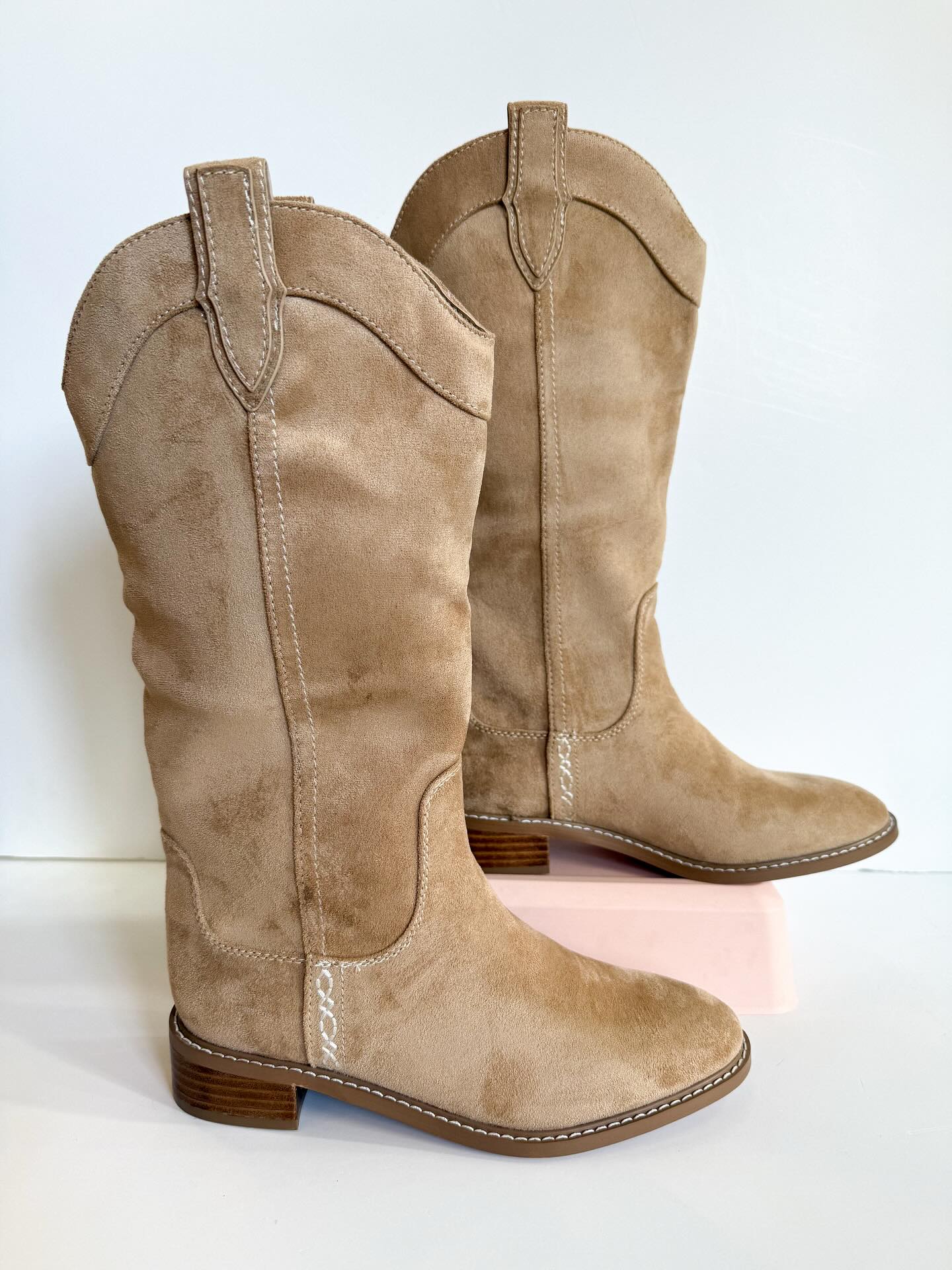 Merida Camel Suede Boots