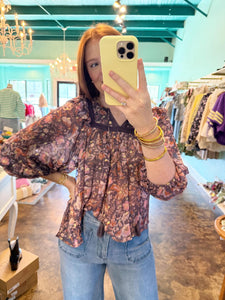 Dark Purple Blush Tie Top