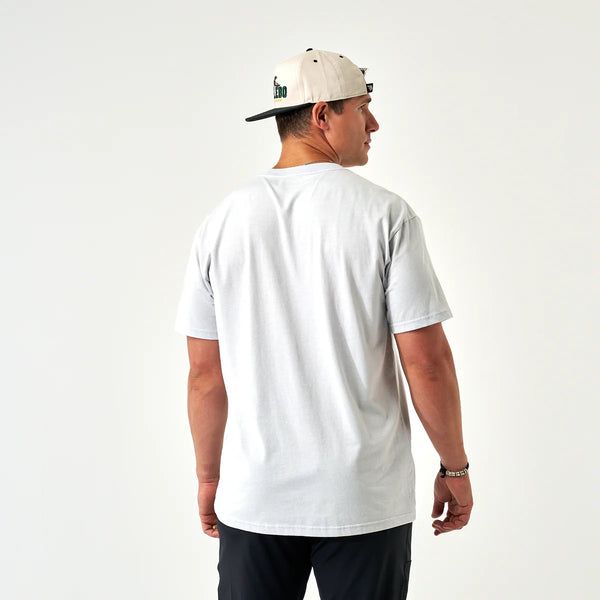 Vintage Washed B Logo Tee Light Grey
